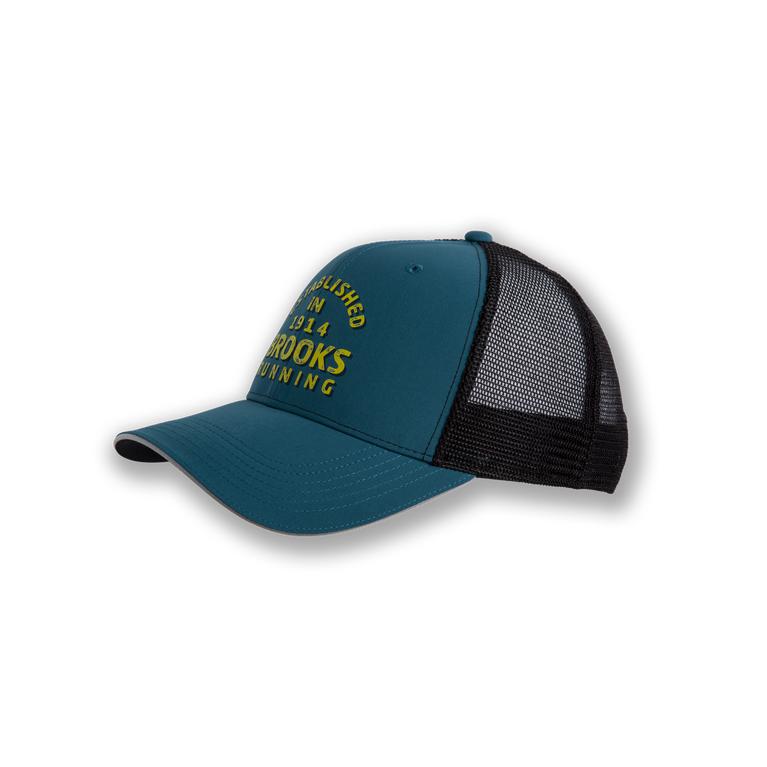 Brooks Womens Discovery Trucker Running Hat - Alpine/SteelBlue/Black (470612-VJY)